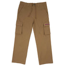 Groundwork Cargo Pants 44643574 in dark khaki ripstop feature side cargo pockets, belt loops, and a drawstring waist. The right pocket flap sports a red and white "INDEPEND" label, inspired by Independent Trucks style.