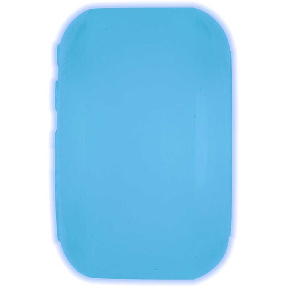 A rectangular, smooth, solid light blue 57mm Clouds GITD Aqua 78a Ricta Wheel is shown against a white background.