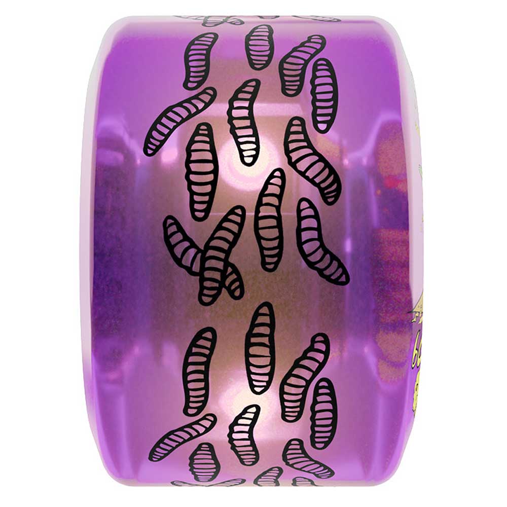 Introducing the 60mm Sam Hitz Light Ups OG Slime Purple 78a Slime Balls Wheels—a striking purple skateboard wheel featuring bold black, worm-like designs inspired by Sam Hitz’s signature style. These high-performance 60mm, 78a wheels are perfect for riders seeking a unique and attention-grabbing look on their skateboard.