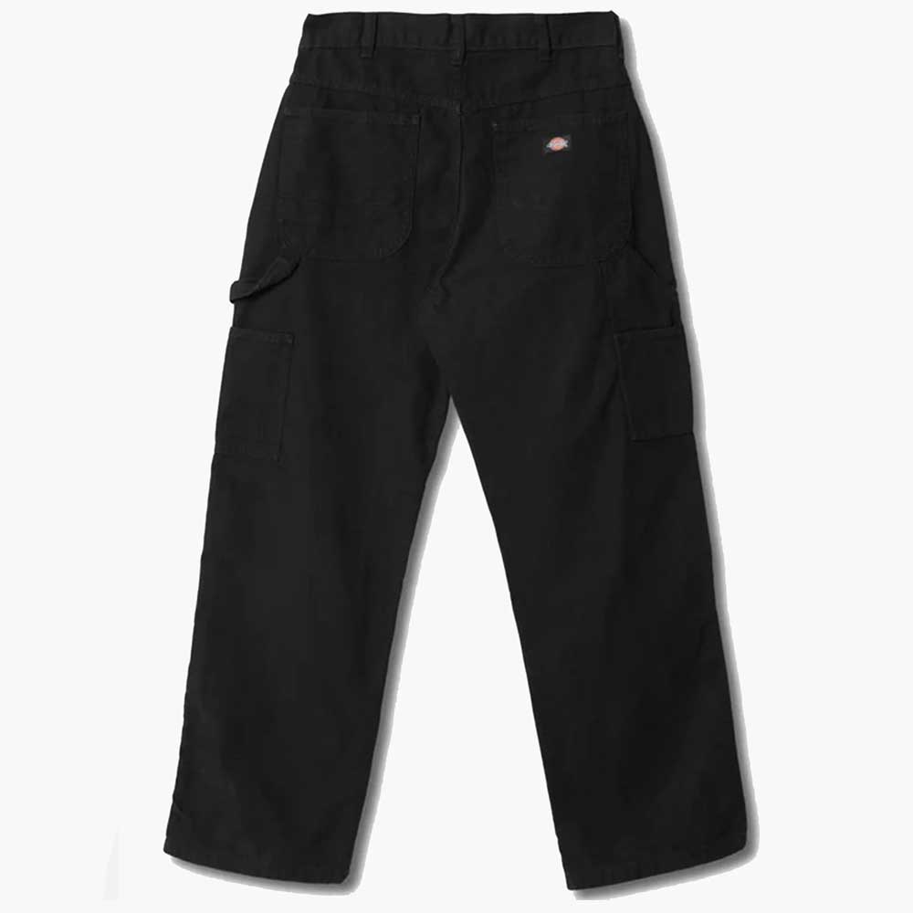 Elevate your style with the A87PE Black Double Knee Canvas Carpenter Pant from Dickies Skateboarding—ideal for a relaxed, modern look.