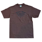The Brown Divine Shine x Southside Still Holdin Max Heavyweight Tee features black front text honoring Southside Skatepark. Perfect for streetwear, this embroidered shirt is shown laid flat on a white background.