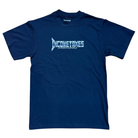 The Chrome Fade Tee Navy Income Taxes is a navy blue T-shirt made from premium USA cotton, featuring “INCOME TAXES IT HAD TO BE DONE” in a chrome-inspired font—ideal for making a streetwear statement.