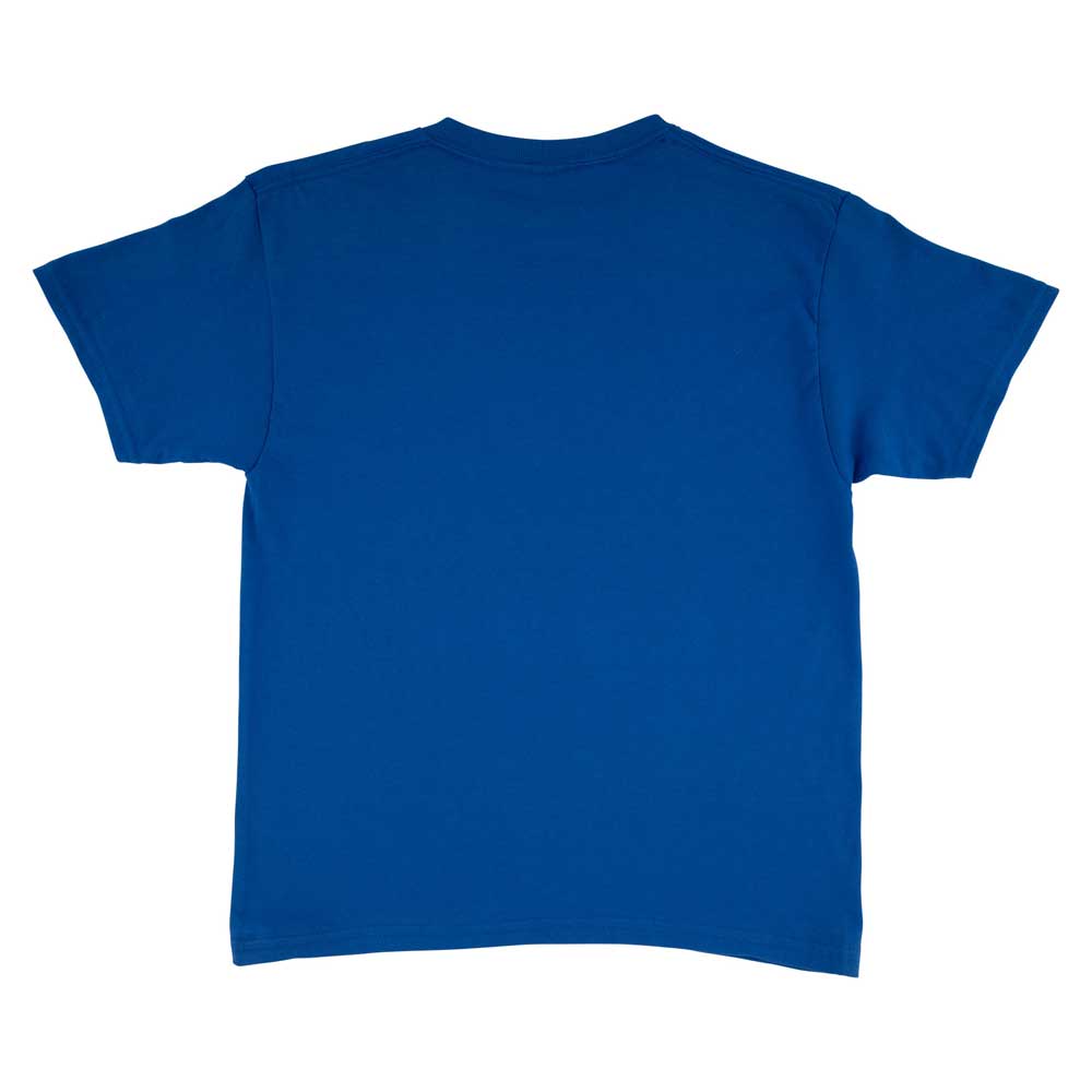 The Distortion Shortsleeve Midweight YOUTH T-Shirt in royal blue by Independent is displayed flat, showing the back side against a white background.
