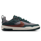 The FN4210-302 Seaweed/Red Sepia/Medium Ash YOUTH Day One GS Nike SB Shoes feature stylish mesh uppers, a brown Swoosh, white midsole, and dark outsole. Layered textures and Zoom Air deliver modern style and cushioned comfort for kids.