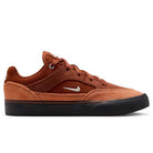 The HF1205200 Cinnamon Light Bone YOUTH Malor GS Nike SB Shoes feature brown suede and mesh panels, a white swoosh, black rubber sole, and brown laces—durable skate shoes designed for everyday wear.