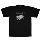 The Hell Hound Tee Black EDGLRD is a black 100% cotton t-shirt with a white, distorted dog graphic and "3DGLRD" text in a rough, hand-drawn style above it.