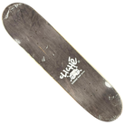 The Javier Mendizabal Inkblot Cliche Deck 8x31.9 Collectible is a wooden skateboard deck with a black finish, white Cliché logo, and skull graphic, packaged in clear plastic.