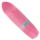 The Joel Guest Pro 8.62x32.3 Zagger Krooked Skateboard Deck features a pink wooden design with teal and white "JOEL MEINHOLZ PROMODEL GUEST BOARD" text near the tail, shown from above against a white background.