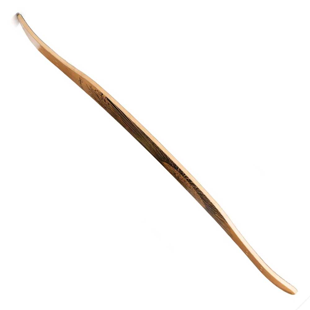 The Loaded Deck Symtail 39.5x8.75 Longboard features a natural finish, gently curved deck, and engraved center details, echoing fine craftsmanship. The longboard is displayed against a plain white background.