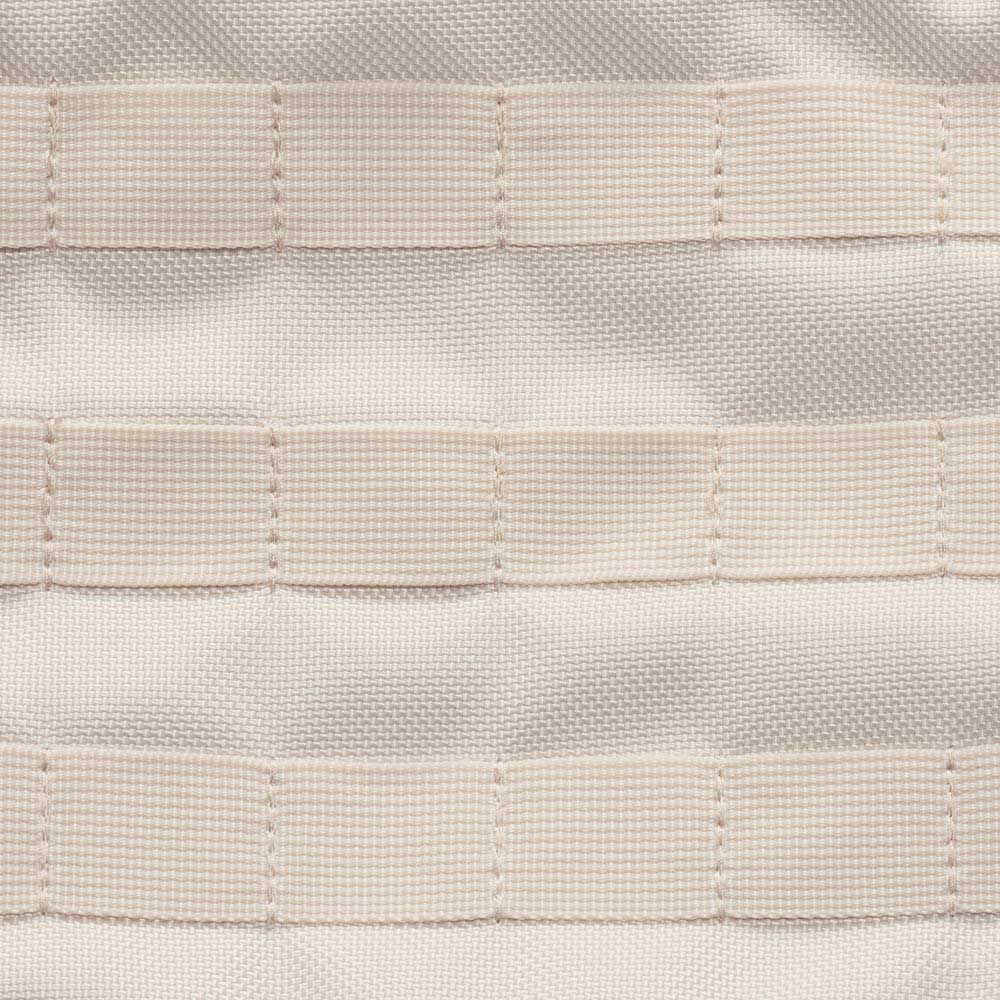 Close-up of textured beige fabric with three parallel rows of rectangular loops—perfect for organizing gear on the Lt Orewood Brown Black FD7544-104 Nike SB RPM Skate Backpack.