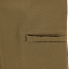 Close-up of the Mike Anderson Dark Olive Twill Pant by Dickies Skateboarding, showing a horizontal welt pocket with clean stitching and smooth, durable fabric that highlights the pant’s quality.