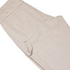 The 1939 Rinsed Desert Sand Duck Relaxed Utility Jean Denim Pant from Dickies Skateboarding is shown laid flat, highlighting the back pocket, visible stitching, waistband, and belt loop. Soft, lightweight fabric makes it perfect for men’s workwear.