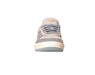 Front view of the JI0848 Granite White Tyshawn 2 II Adidas Skateboarding Shoes in gray and beige suede with gray laces and a gold Adidas logo on the tongue, shown on a white background—part of the Adidas Skateboarding collection.