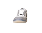 A front view of the FV8493004 Grey White PS8 Nike SB Leather Knit Shoes featuring a translucent sole and black accents, shown against a plain white background.