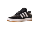 The JI 0846 Black White Gum Tyshawn 2 II Adidas Skateboarding Shoe features black leather suede, three white stripes, black laces, a white midsole, and a brown rubber outsole, blending classic style with durability. Displayed on a white background.