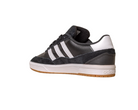 The JI 0846 Black White Gum Tyshawn 2 II Adidas Skateboarding Shoes feature black and white leather and suede, iconic three white stripes, a white heel detail, and a gum rubber sole, shown against a white background.