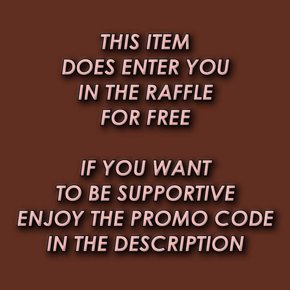 Text on a brown background reads: Purchasing the "READ BELOW the BUTTON RAFFLE Nike SB Brew and Biscuits Dunk Low" enters you into the raffle for free. Supporters can use the promo code in the description.