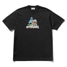 The Reaper Tee Black Cash Only is a black cotton heavyweight tee with a vibrant chest graphic of a blue-hooded figure and a white-armored character above graffiti-style "CASTKING" text.