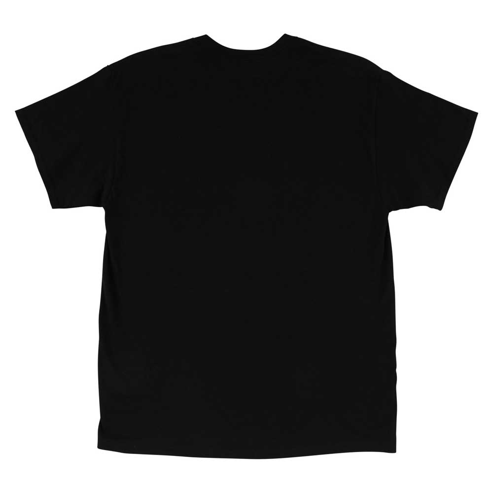 A Strip Embroidered Heavyweight T-Shirt Black Santa Cruz Tee, men’s regular fit with short sleeves, is laid flat and shown from the back on a white background. This essential skateboard apparel features no visible logos, designs, or text.