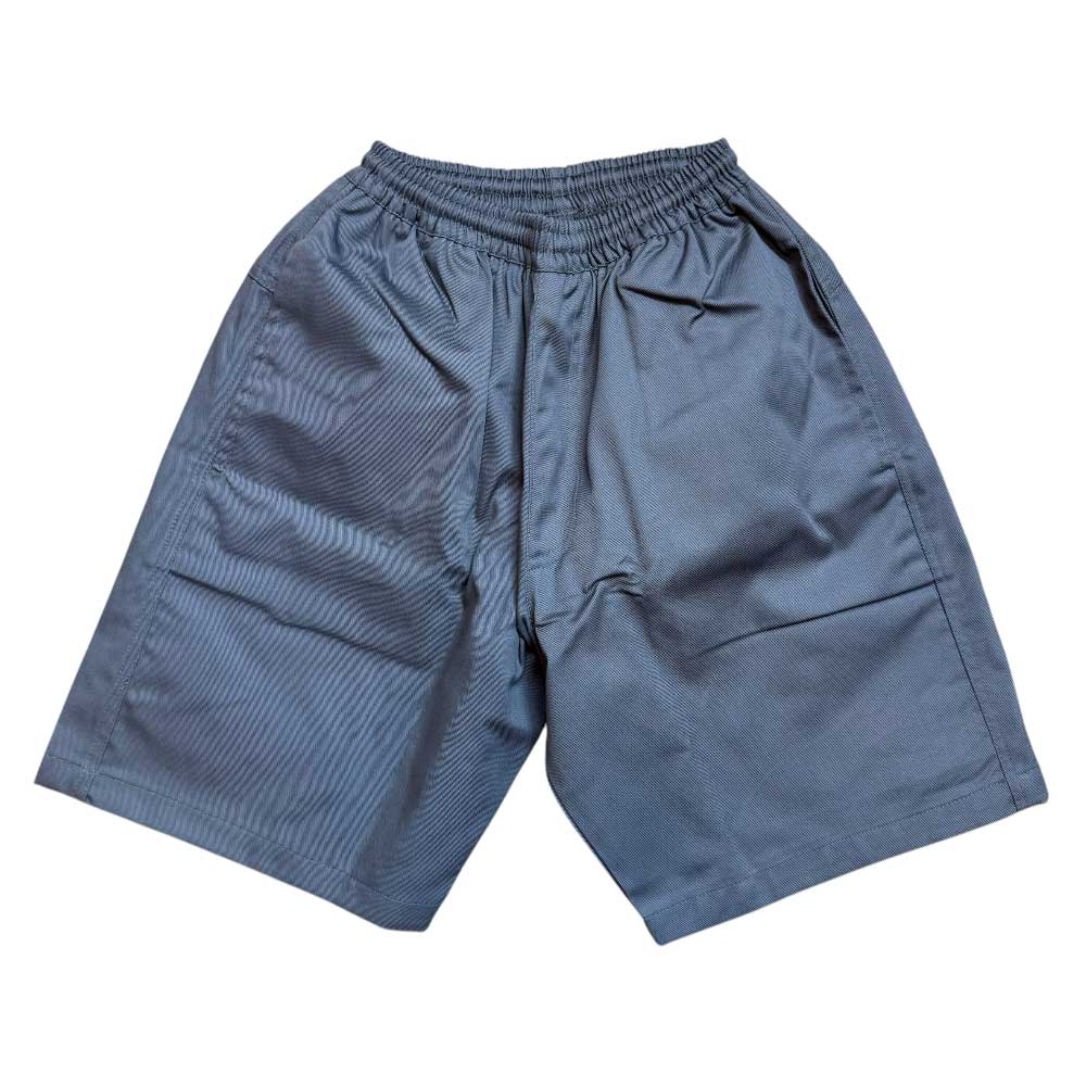 The YOUTH Texas Icon Gray Southside 94 Shorts are loose-fitting, dark gray shorts with an elastic waistband and side pockets—perfect skate shorts for youth, shown laid flat on a white background.