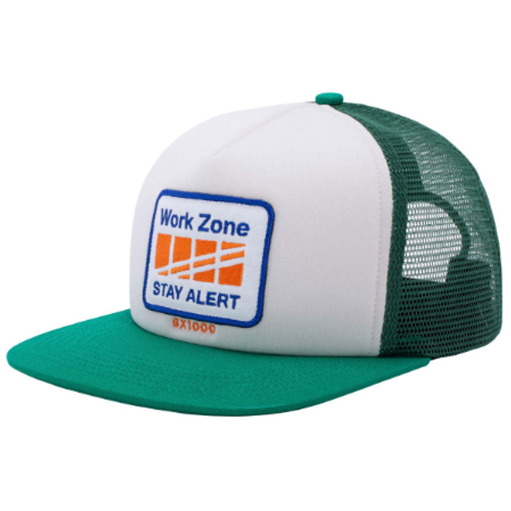 GX1000 Hat Work Zone 5 Panel Polo Green Mesh