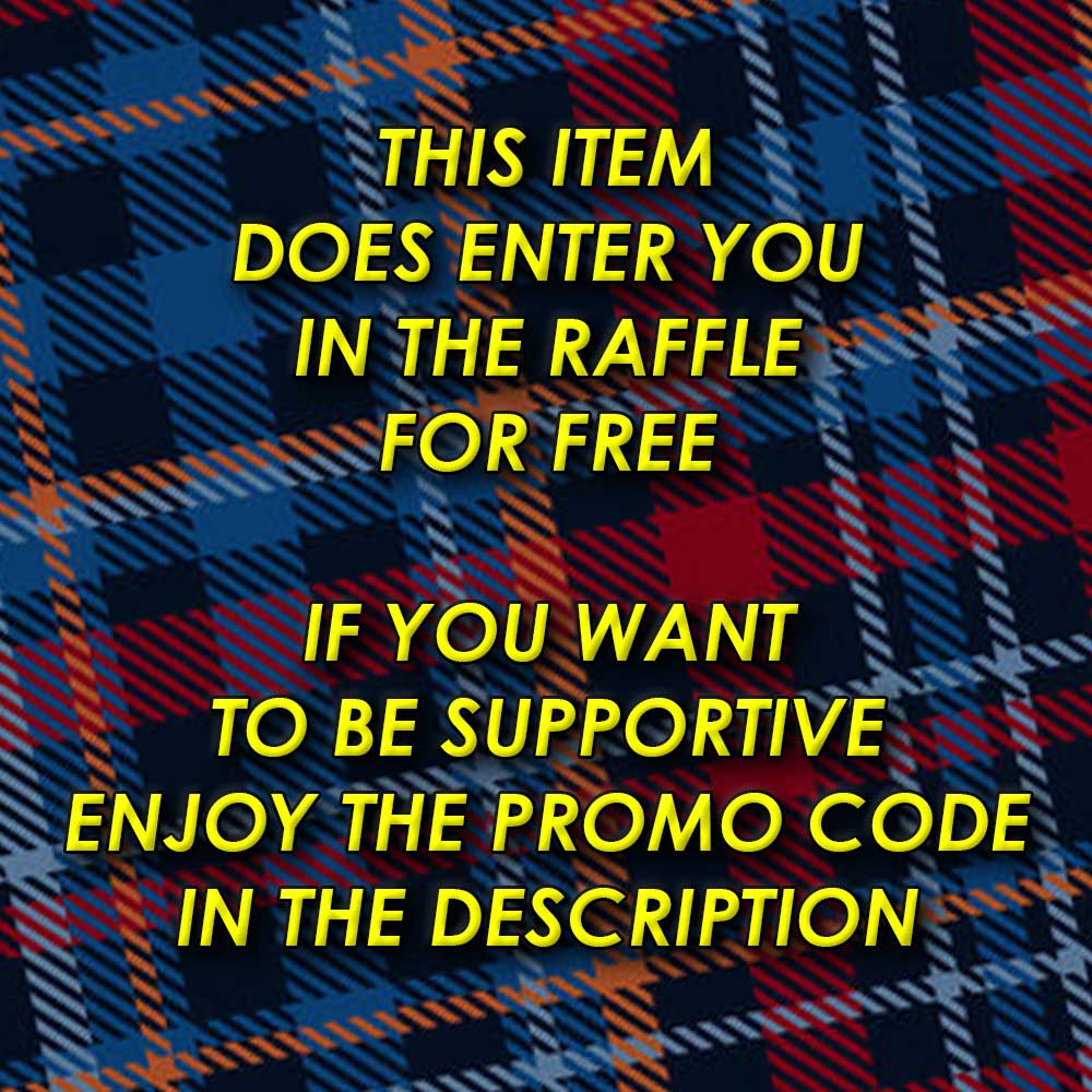 Yellow text on a blue, red, and orange plaid background reads: "Buying the READ BELOW the BUTTON RAFFLE Nardwuar Nike SB Dunk Low Pro enters you in the Southside Skatepark Skateshop raffle for free. Use promo code in description for support!.