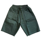 Texas Icon Dark Olive Southside 94 Shorts featuring a knee-length cut, elastic waistband, and drawstring, displayed flat on a white background.