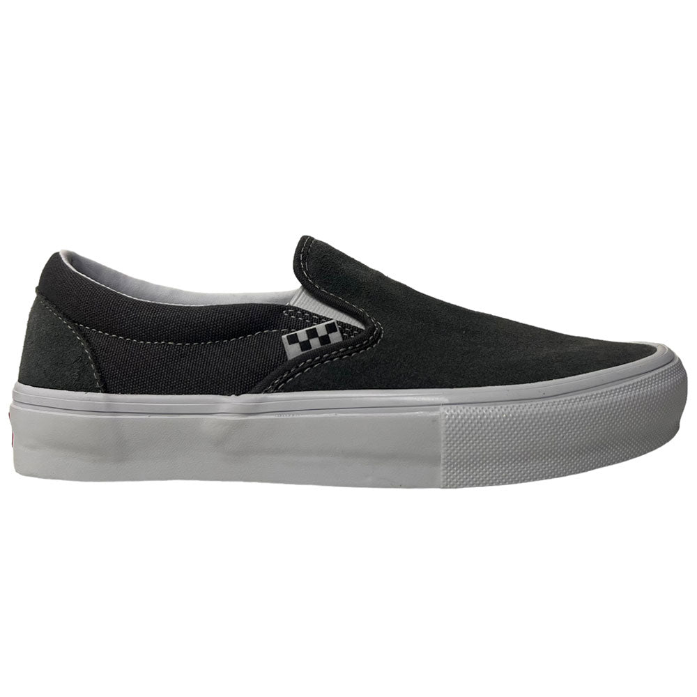 Vans Skate Slip On Pewter True White Suede Shoes Southside Skatepark