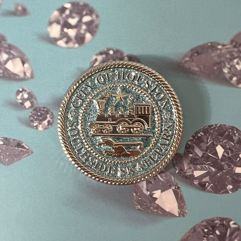 Southside x Whatafitted Pin COH Aqua Chrome of the Pink Box Series