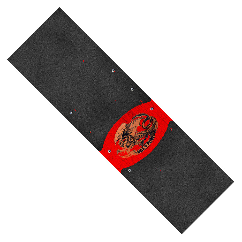Powell Peralta Griptape 10.5X33 Oval Dragon Black/Red