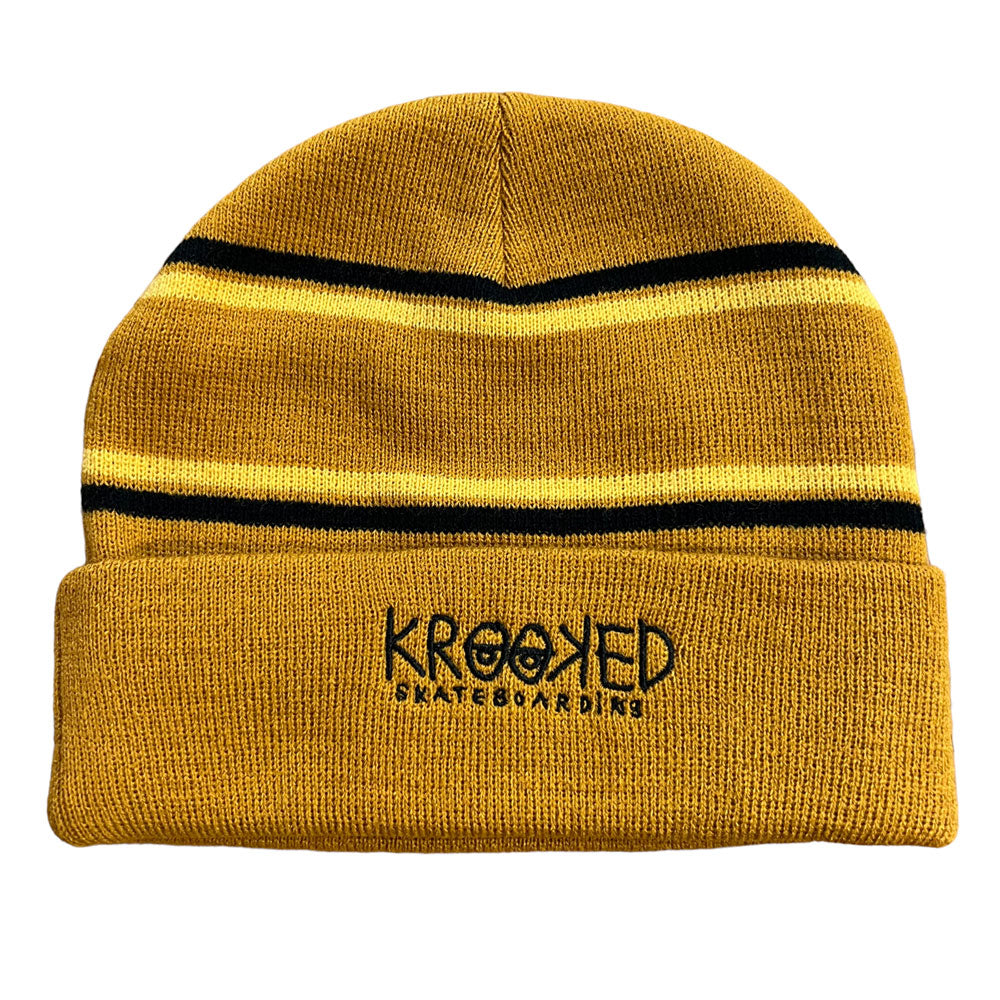 Krooked Beanie Eyes Cuff Natural Gold Black
