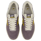 A pair of 440 PRB Neptune Gray Seamoss New Balance Numeric Suede Skateboarding Shoes, featuring durable suede construction with seamoss and neptune gray tones, white laces, off-white soles with an ABZORB midsole, are viewed from above on a plain white background.