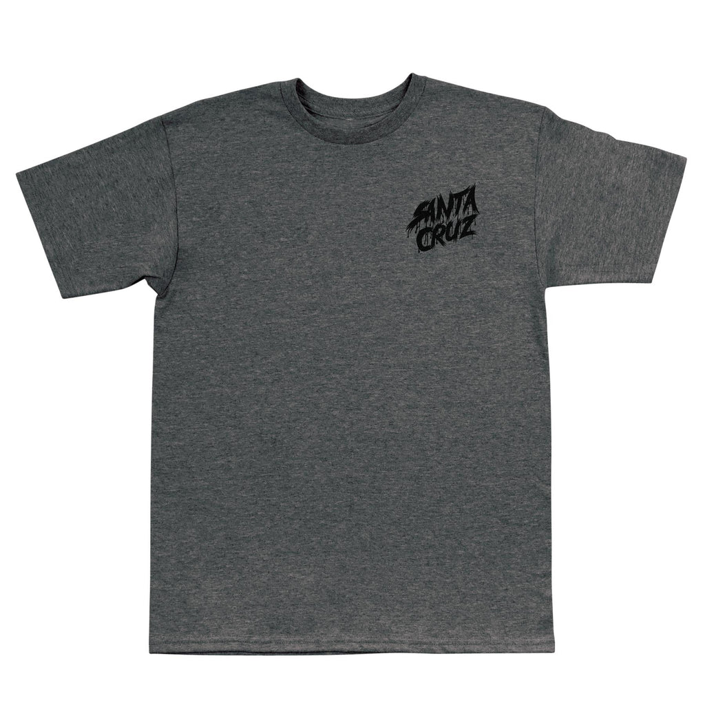 Meek Concrete Slasher S/S Heavyweight T-Shirt Dark Grey Heather Mens Santa Cruz