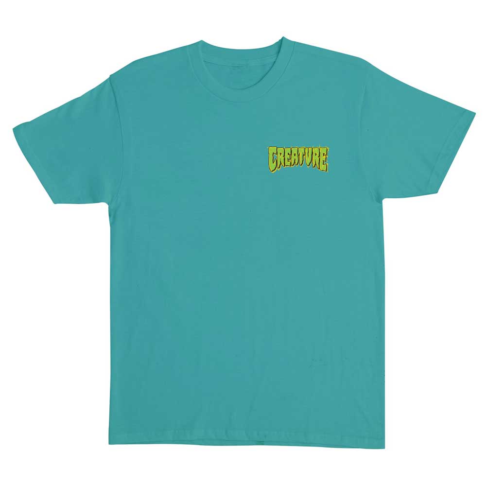 44156272 Logo Spill Heavyweight Tee Jade Dome Mens Creature