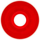A top-down view of a 55mm Clouds GITD Red 78a Ricta skateboard wheel with a central hole, set against a clean white background.
