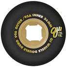 No keywords were provided to blend into the description. Please provide one or two keywords for me to incorporate into the details for the 56mm Double Duro Black Gum Chubbies 99a 95a OJ Wheels.