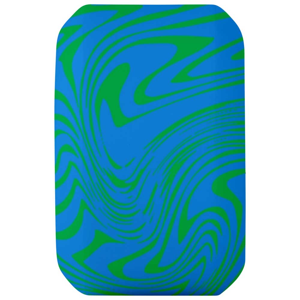 The 56mm Greyson Fletcher Guest Vomit Mini Green Blue Swirl 99a Slime Balls Wheels feature a dynamic green and blue swirl pattern, bringing vibrant style and excitement to every skate session.