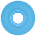 The 57mm Clouds GITD Aqua 78a Ricta Wheel is solid blue, circular, viewed from above, and features a central hole for the axle.