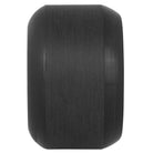 A close-up side view of the 58mm Accelerator Vomit Mini Black 99a Slime Balls Wheel, featuring a smooth, cylindrical black rubber shape, photographed on a plain white surface.