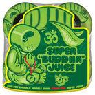 Packaging for 60mm Cru-Zen Super Juice Emerald Marble Swirl 78a OJ Wheels features green and yellow swirled skateboard wheels, a cartoon meditating turtle with a red necklace and leafy accents, plus “Super Buddha Juice” text.