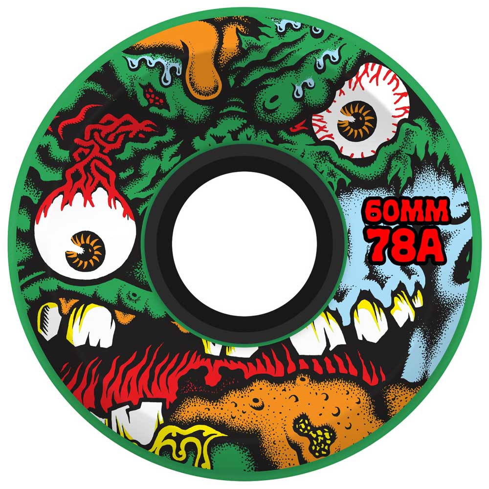 No keywords were given for the description. Please provide one or two keywords to include for the 60mm Roskopp Face Two Reissue OG Slime Green 78a Slime Balls Wheels.