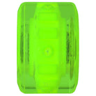 A translucent neon green 60mm 78a skateboard wheel with a ridged inner ring and smooth outer edges—just like the vibrant SB Cafe Light Ups OG Slime Green Slime Balls Wheels for your board.