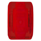 A translucent red, cylindrical wheel with slightly rounded edges and a hollow center, resembling the 60mm SB Ice Light Ups OG Slime Red 78a Slime Balls Wheel, viewed from the side.