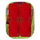 A pack of four red Jell-O cups sits atop a vibrant green and yellow background featuring 60mm SB Ice Light Ups OG Slime Red 78a Slime Balls Wheels graphics, with some text partially hidden by the cups.