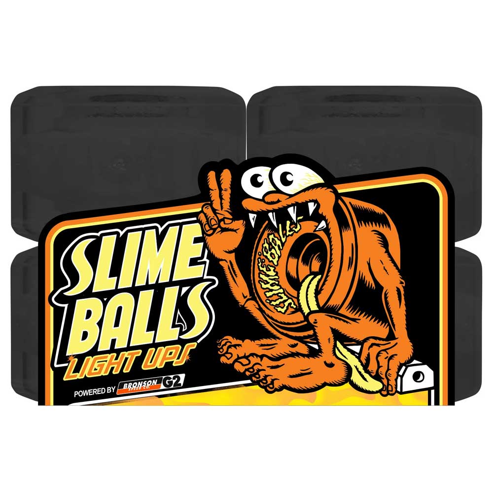 66mm Flame Light Ups OG Slime Black 78a Slime Balls Wheels