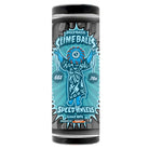Cylindrical container featuring a blue graphic of a robed figure holding a glowing skateboard wheel. The text reads: “66mm Prayer Candle Light Ups OG Slime Transparent Black 78A Slime Balls Wheels,” highlighting features such as premium LED skateboard wheels, smooth rides, and eye-catching style, all powered by Bronson G2. Experience the vibrant glow with these cruiser wheels designed for standout performance.