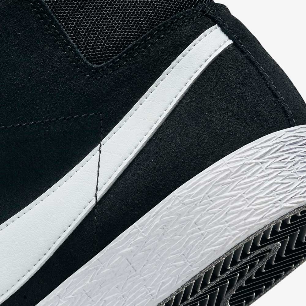 864349002 Black White Blazer Mid Nike SB Suede Skateboarding Shoes
