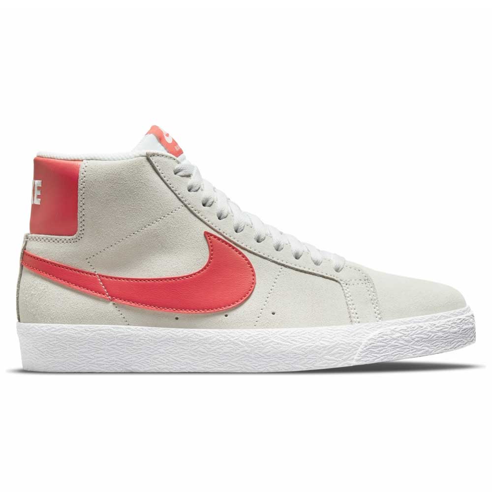 864349109 Summit White Red Blazer Mid Nike SB Suede Skateboarding Shoes