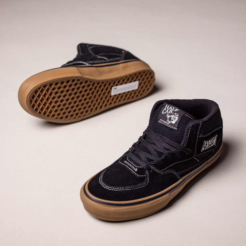 Vans Half Cab Black Gum White VN0A5FCDB9K Suede Skate Shoes