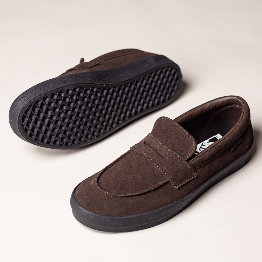Skate Loafer Vans VN000VA6Y491 Brown Black Suede Skateboarding